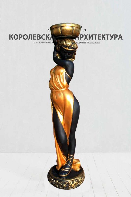 Скульптура афродиты в золоте с чернением