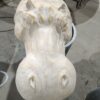 Скульптура Бегемот (85 см). Белый с золотом