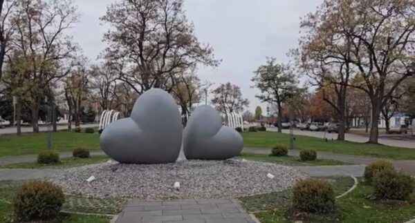 Скульптура Сердце глянец (серый металл) 8 5224645321664096879