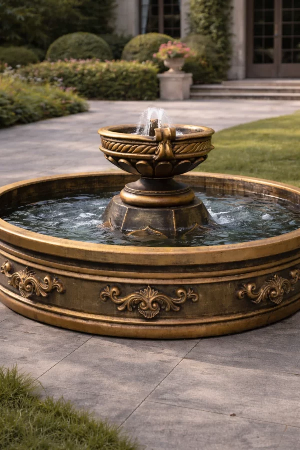 Фонтан Флоренция — Античная чаша Ø150 9 fontan florenciya bronza d150 closeup bowl day