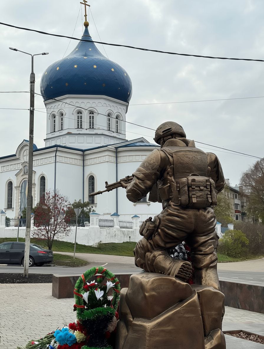 Памятник Герою СВО 4 Скульптура воину СВО из композита